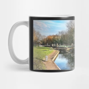 Padworth Lock Art Mug